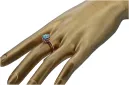 Кольцо Аквамарин Стерлинговое серебро с покрытием из розового золота Винтаж стиль vrc157rp